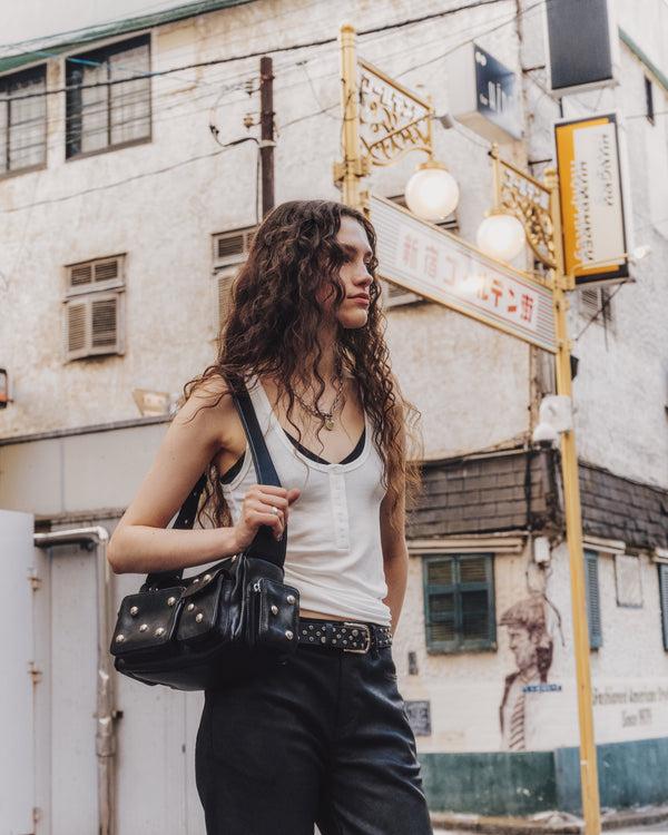 Mikuta The White Buttoned Tank Top