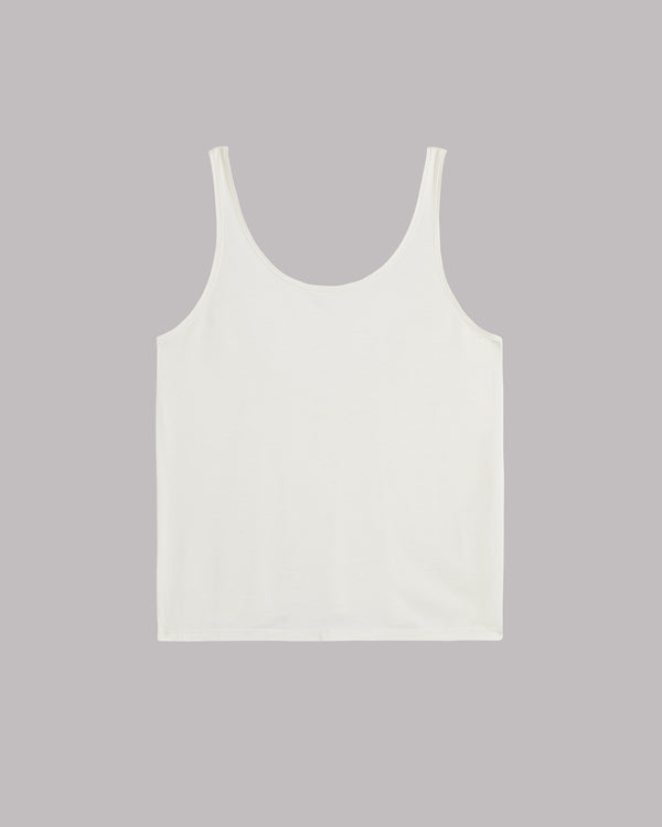 Mikuta The White Low Back Base Tank Top