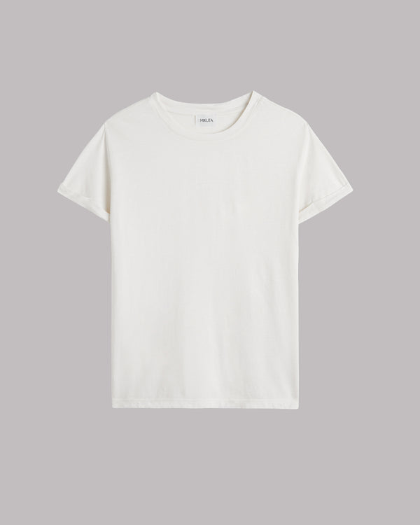 Mikuta The White Regular Cotton T-Shirt