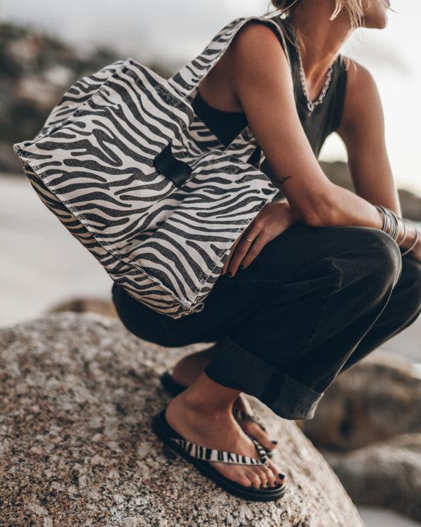 Mikuta The Zebra Small Canvas Bag