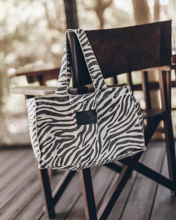 mikuta The Zebra Small Canvas Bag