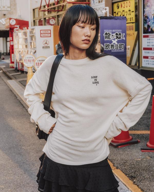 Mikuta The White Lost In Love Dry Cotton Loose Longsleeve