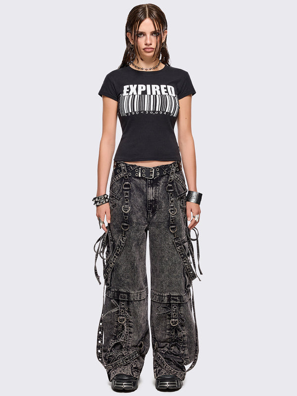 Minga London Blink Grey Cargo Jeans