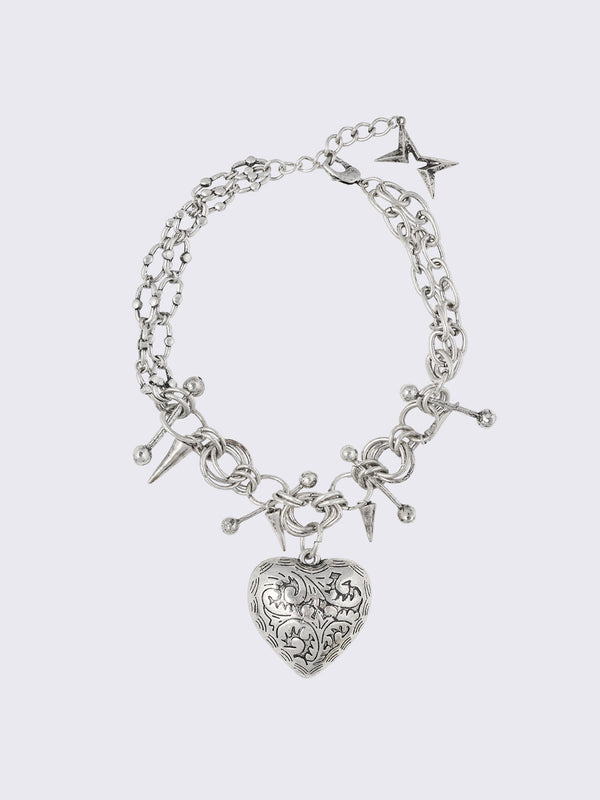 minga london Broken Heart Charm Necklace