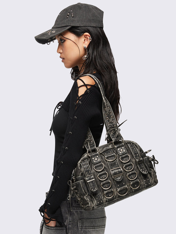 Minga London Buckled Up Vegan Shoulder Bag