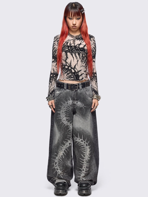 Minga London Centipede Mesh Top