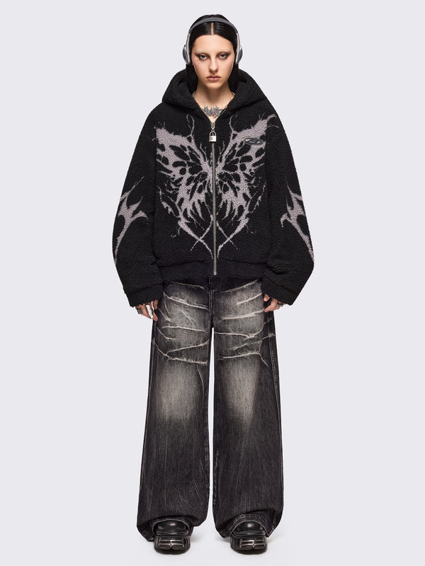 minga London Dark Fly Borg Jacket