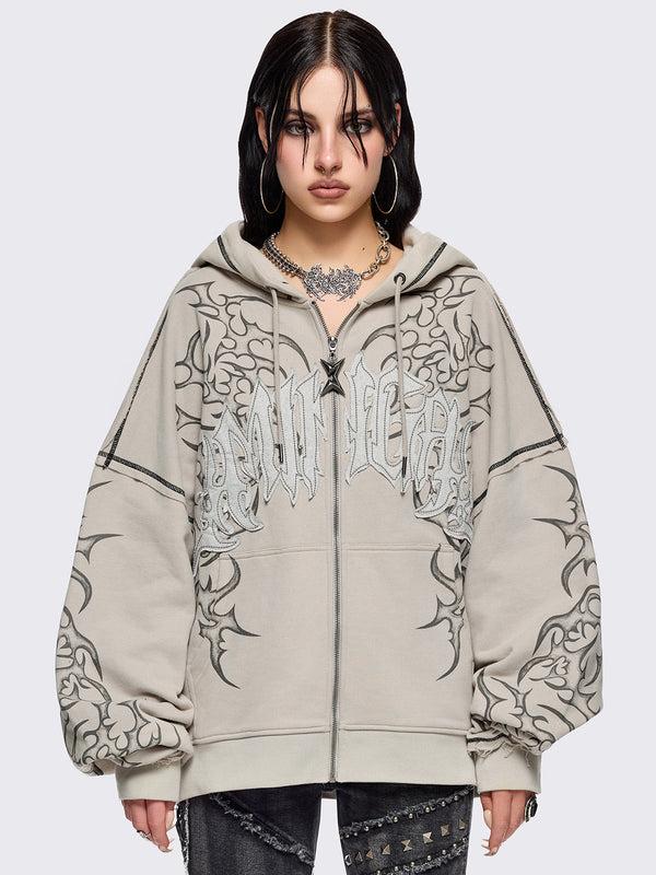 minga london Dust Zip Up Hoodie