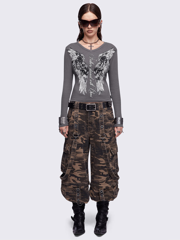 Minga London Feathers Stained Top