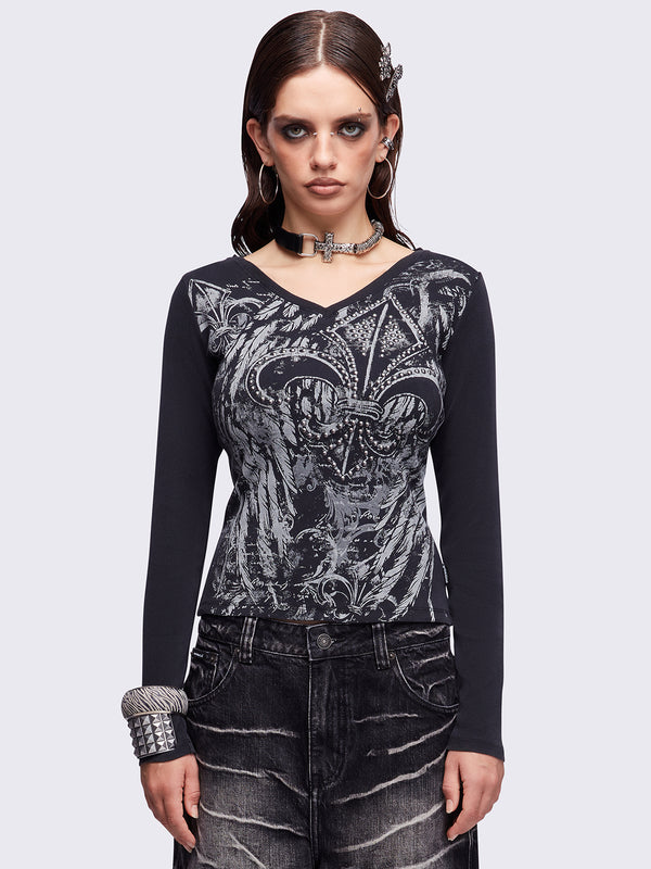minga london Fleur-de-lis Top