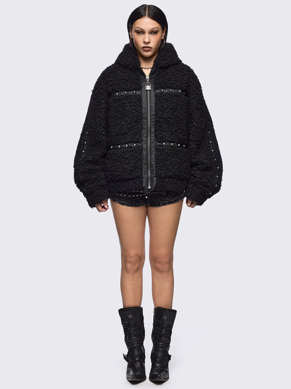 Minga London Fluffuff Bunny Borg Jacket