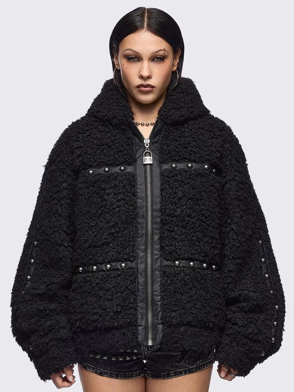 minga london Fluffuff Bunny Borg Jacket