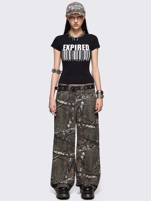 Minga London Forest Tree Camo Baggy Jeans