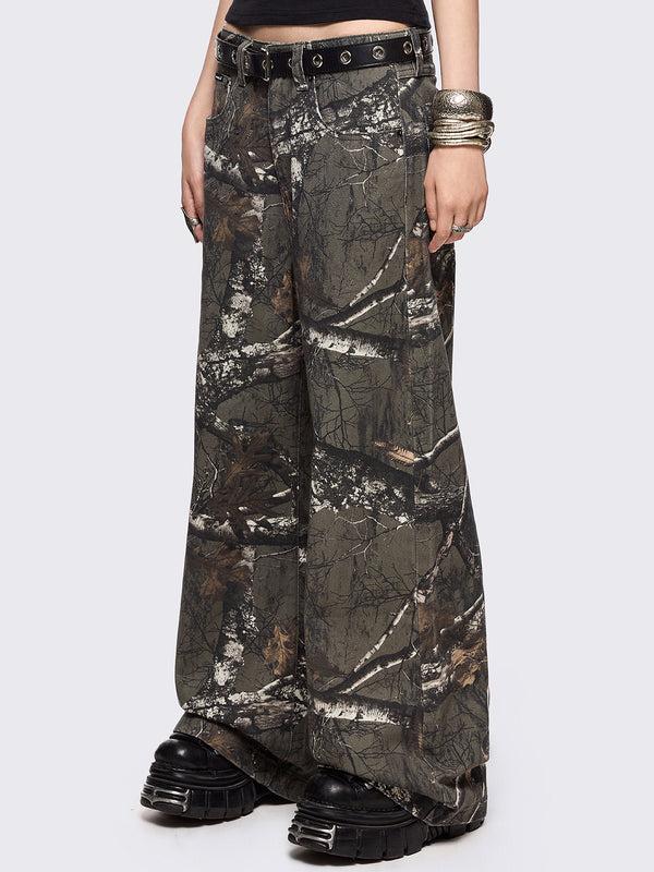 Minga London Forest Tree Camo Baggy Jeans