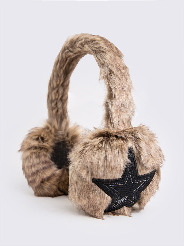 Minga London Fuzzy Star Earmuffs