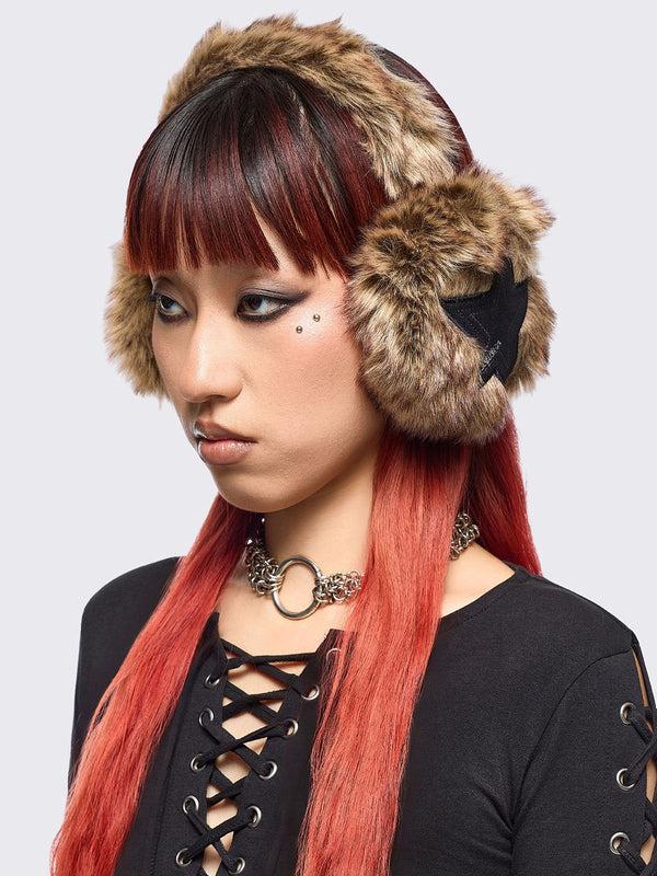 Minga London Fuzzy Star Earmuffs