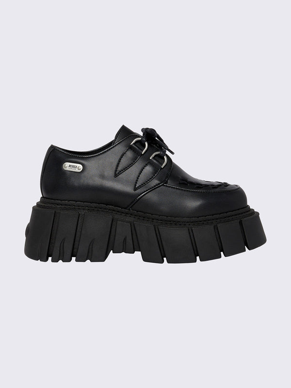 minga london Gig Black Creeper Shoes