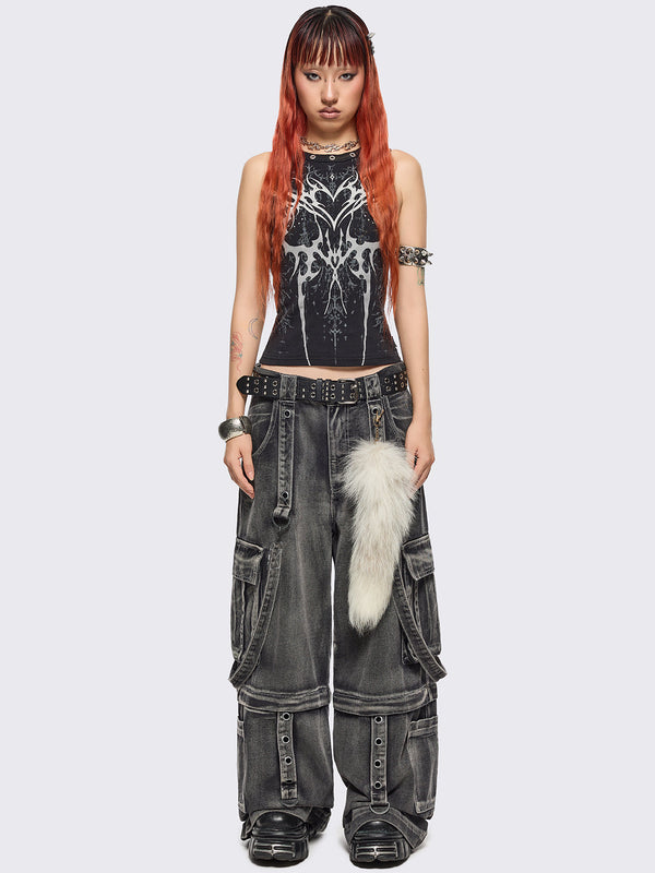 Minga London Glitch Heart Vest Top