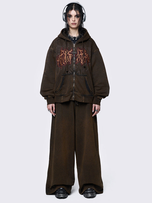Minga London Liv Brown Washed Sweatpants