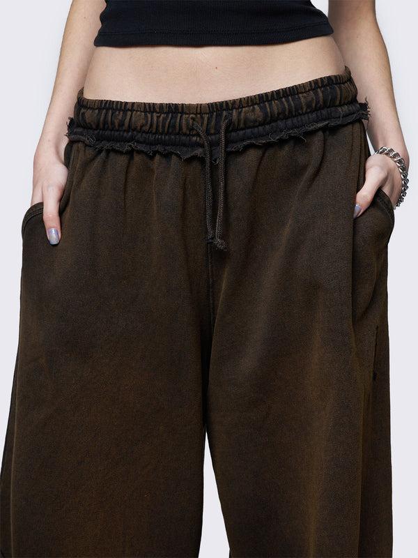 Minga London Liv Brown Washed Sweatpants
