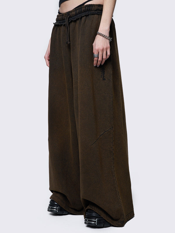 minga london Liv Brown Washed Sweatpants