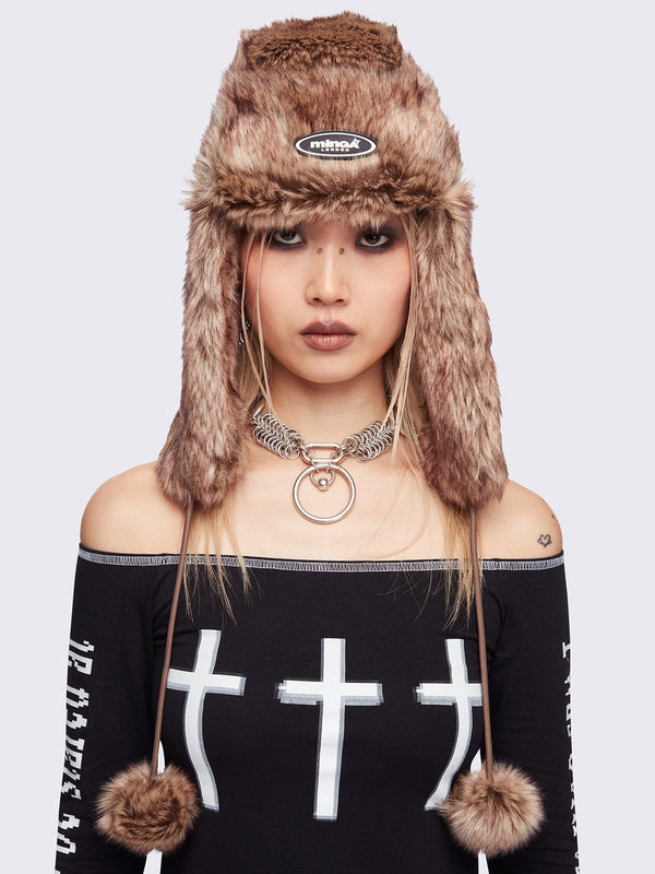 minga london Masha Fluffy Trapper Hat