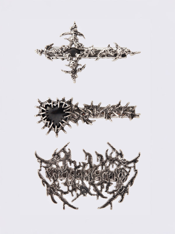 Minga London Metal Crush Hair Clip Set