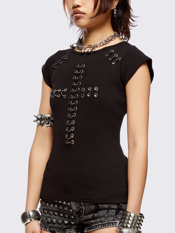 Minga London Metal Mercy Baby Tee