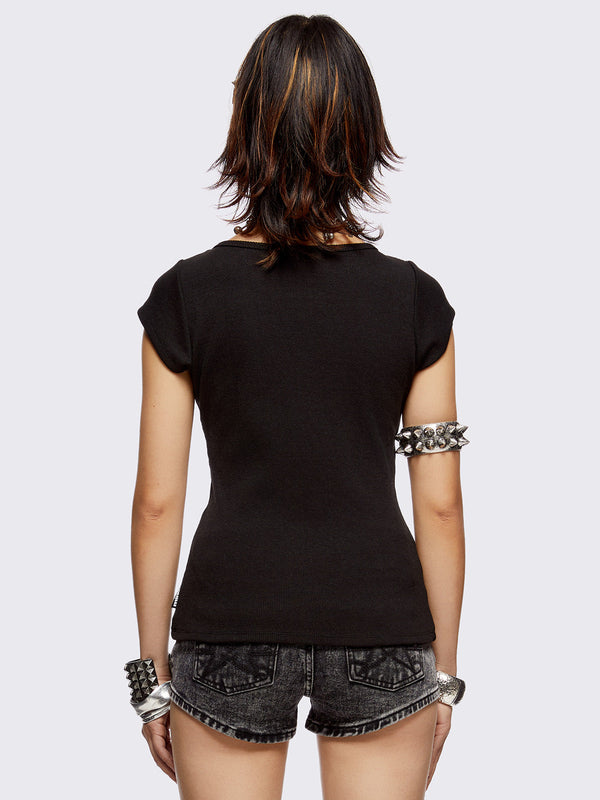 Minga London Metal Mercy Baby Tee