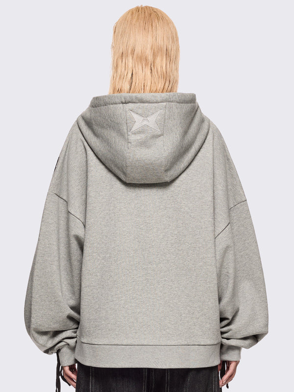 Minga London Mia Grey Zip Up Hoodie