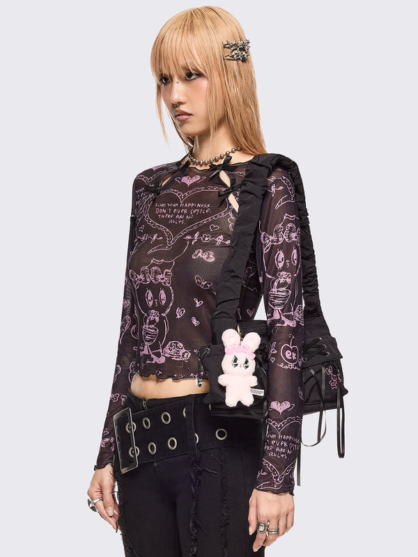 Minga London Minga X Esther Bunny Mesh Top