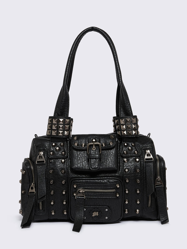 minga london Myrrh Black Vegan Shoulder Bag