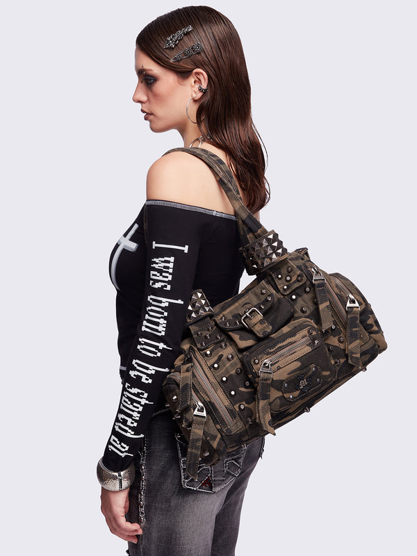 Minga London Myrrh Camo Shoulder Bag