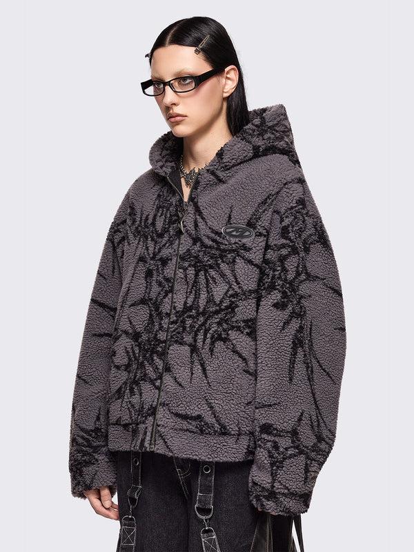 Minga London No Mercy Grey Borg Jacket