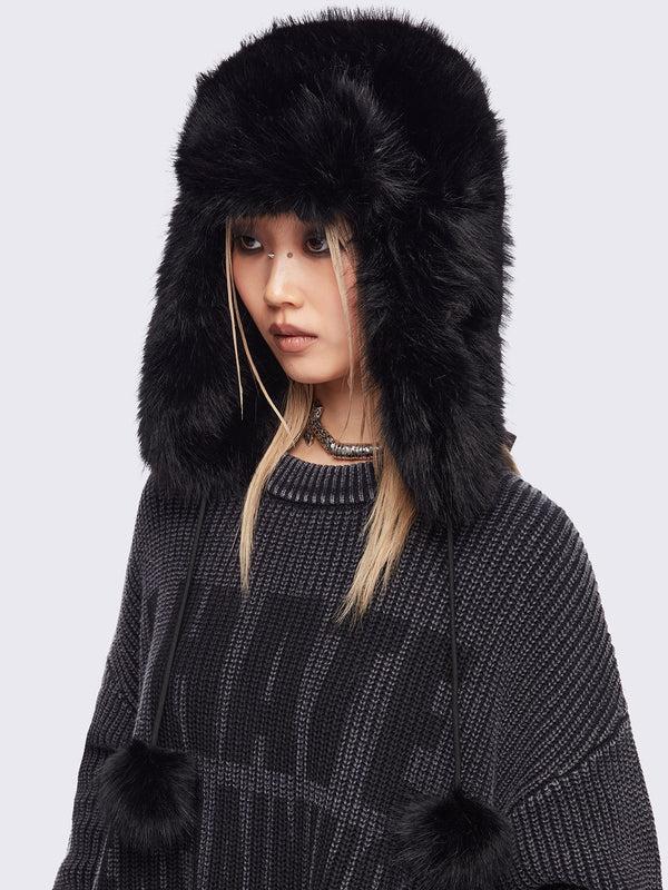 Minga London Panther Fluffy Trapper Hat