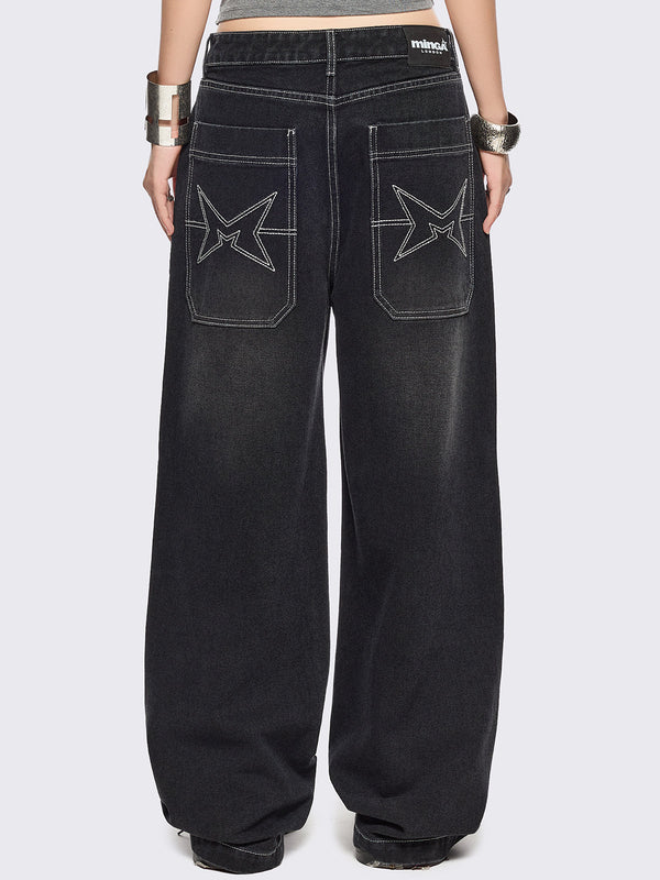 Minga London Paranoia Graphic Baggy Jeans