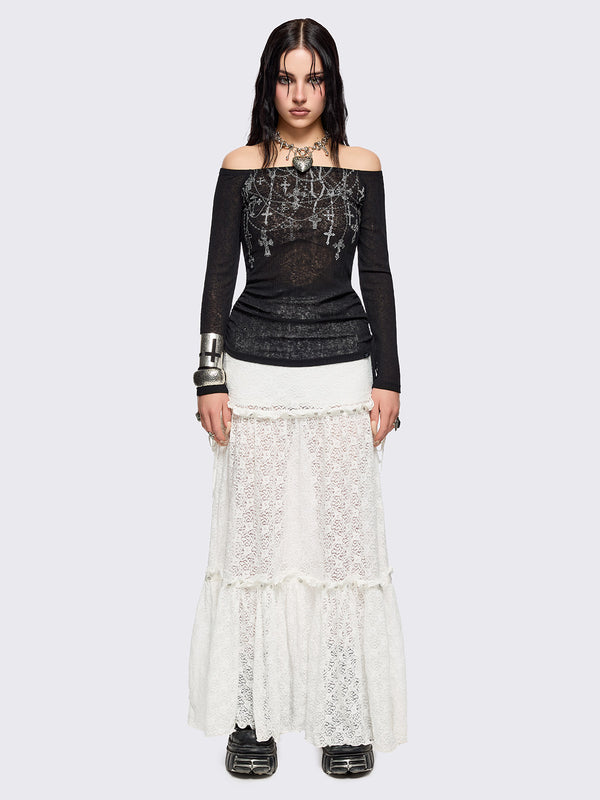 Minga London Rosary Off-Shoulder Top
