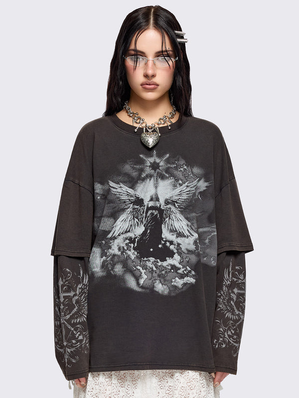 minga london Sanctuary Layered T-Shirt