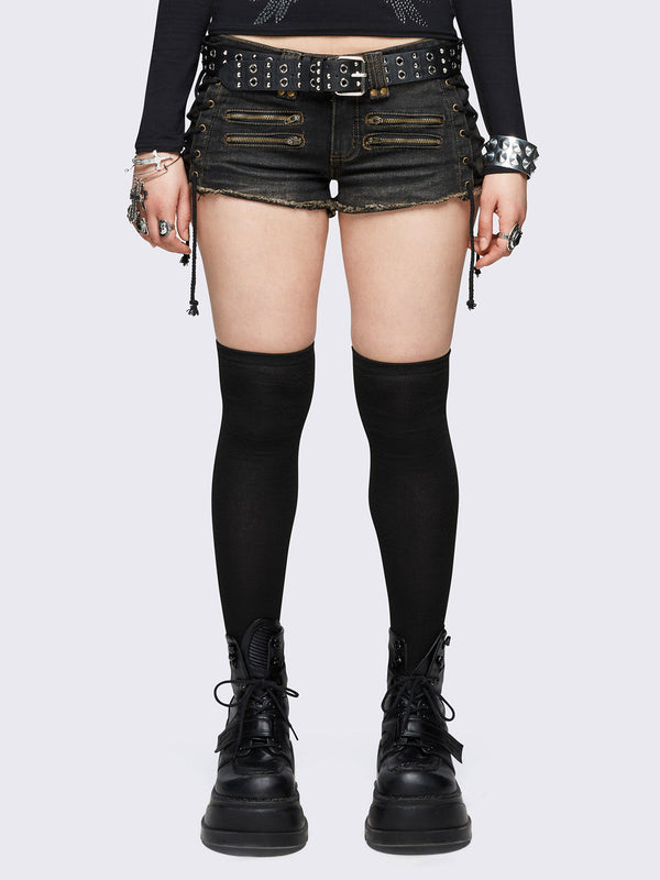 Minga London Savage Denim Hot Pants