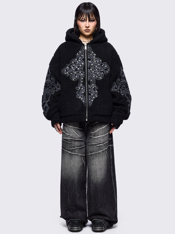 Minga London Sinner Black Borg Jacket