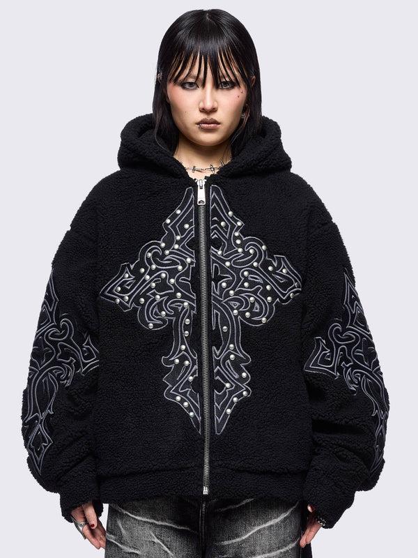 minga london Sinner Black Borg Jacket