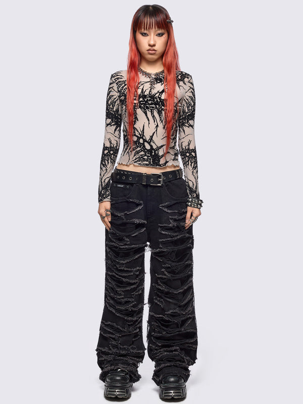 Minga London Slash Baggy Jeans