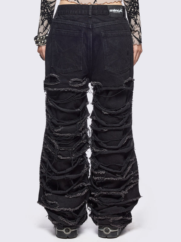 Minga London Slash Baggy Jeans