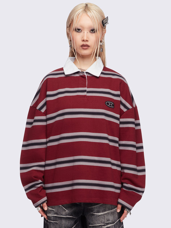 minga london Spencer Striped Polo