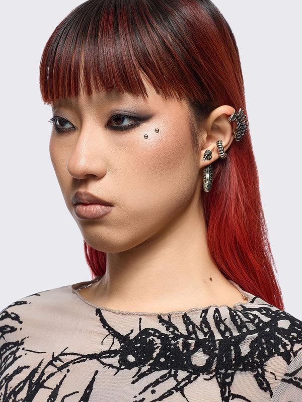 minga london Spine Earring Set