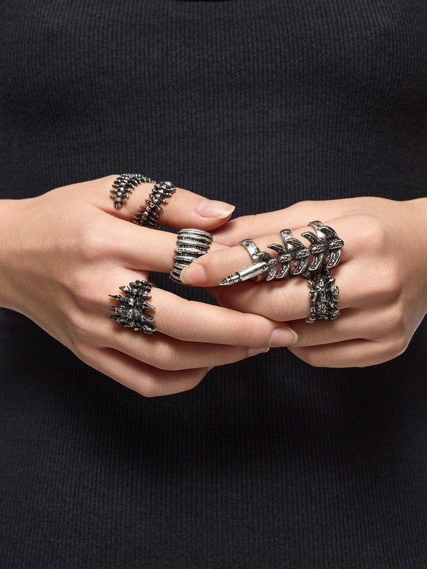 minga london Spine Ring Set