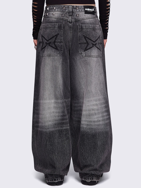 Minga London Studded Super Baggy Jeans