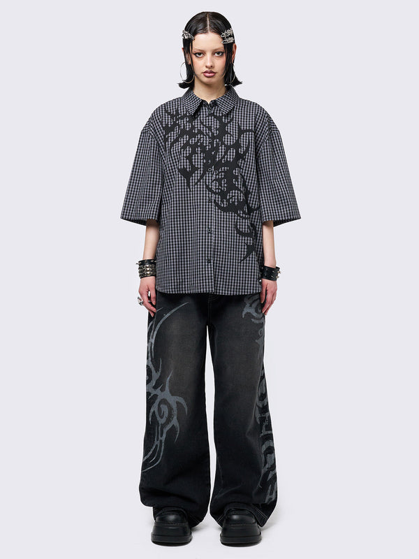 Minga London Tattooed Check Shirt