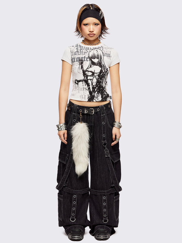 Minga London Trek Black Cargo Jeans