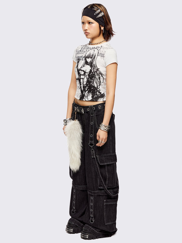 Minga London Trek Black Cargo Jeans